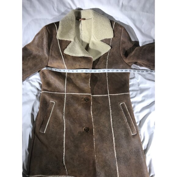 Wilson’s Leather Womens Brown Leather Long Dust Buster Coat - Picture 6 of 8